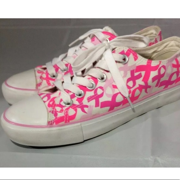 Pink Ribbon Breast Cancer Awareness women Sneakers